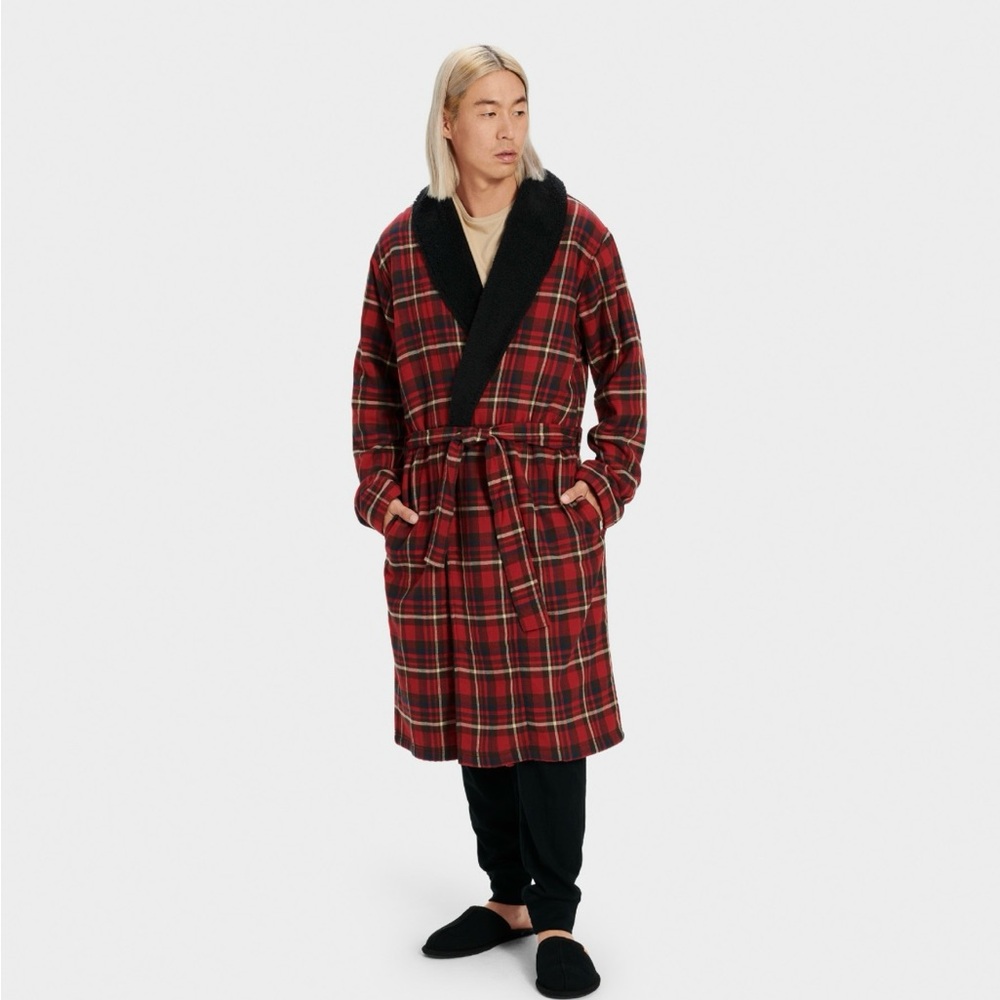 Ugg Mens Kalib Plaid Robe Size Large/XL